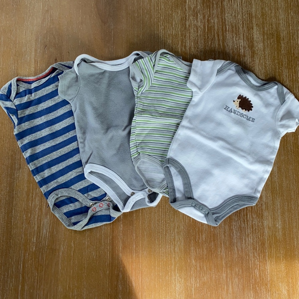 Assorted brand - boys 3-6 mos. onesie lot